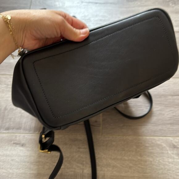 Vintage Coach Hampton Legacy Smooth Black Leather Backpack Bag Y2K - Picture 7 of 9